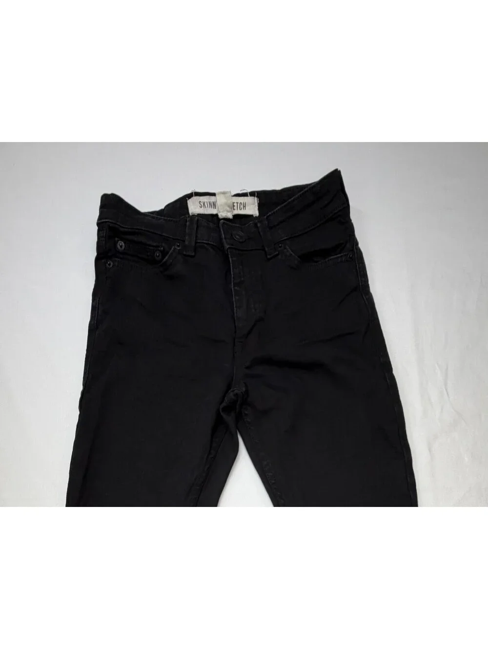 New Look Men's Skinny Jeans Slim Fit Stretch Mid-Rise Zip Fly  Size 28 Black